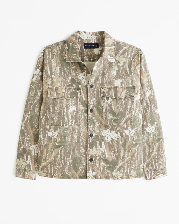 Twill Shirt Jacket | Abercrombie & Fitch (US)
