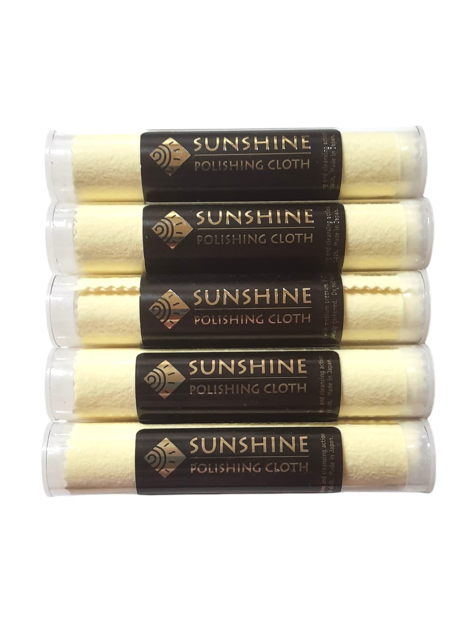 Sunshine 5 Polishing Cloths Jewelry Cleaner Tube Silver Brass Gold Copper | Amazon (US)