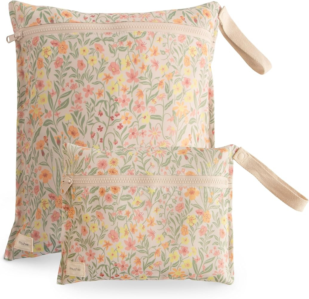 mushie Water Resistant Wet Bags | Large & Small Reusable Storage Bag for Baby Items and Travel | ... | Amazon (US)