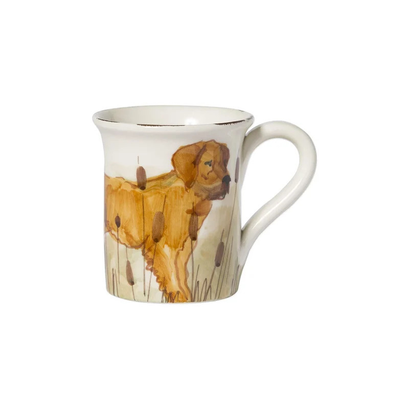 Vietri Wildlife Hunting Dog Mug - Brown - 14 OZ | Verishop