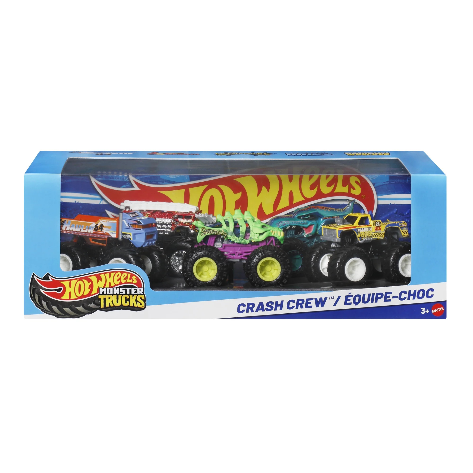 Hot Wheels Monster Trucks Crash Crew, 5-Pack of 1:64 Scale Toy Trucks - Walmart.com | Walmart (US)