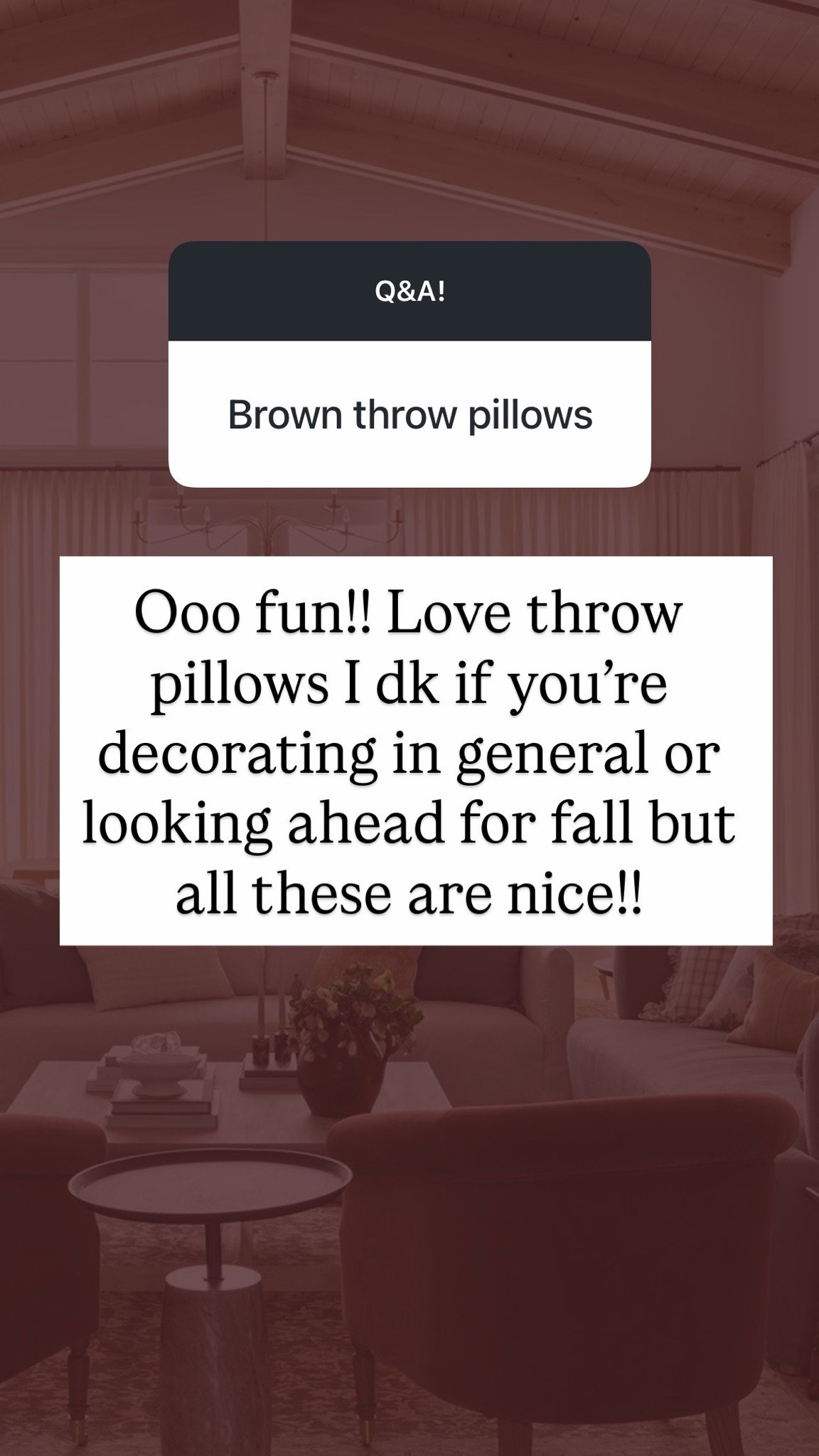 Brown throw pillow