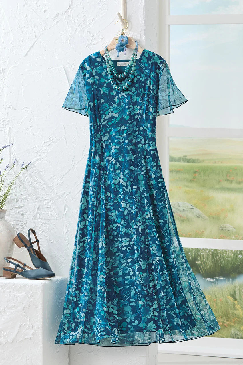Garden Charm Mesh Dress | Coldwater Creek