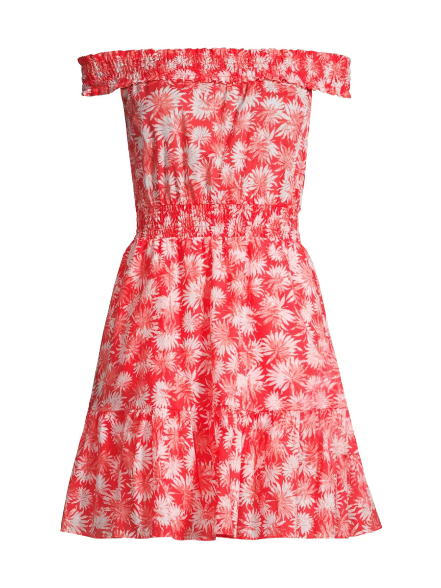 Atol Palm Cotton Off-The-Shoulder Dress | Saks Fifth Avenue