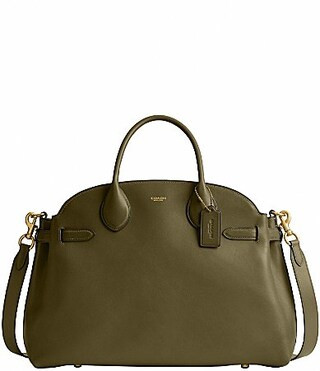 COACH Soft Empire Leather Carryall Satchel Handle Bag 40 - Olive | Dillard's