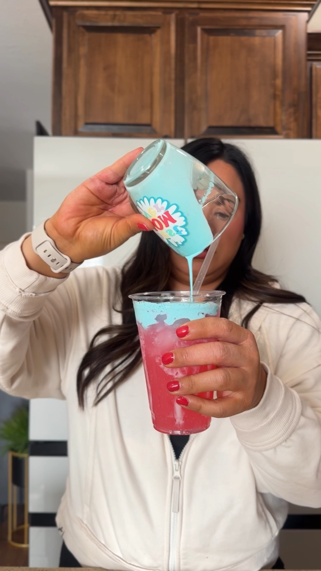 Dirty Alani Nu Recipe below! 👇🏼 

2 pumps SF Strawberry 
2 pumps SF Vanilla 
Like the cup with SF Marshmallow Sauce 
Cotton Candy Alani 

Cold foam: a splash of heavy whipping cream 
a splash of sweet cream 
1 pump blue raspberry syrup 

It’s so yum! Let me know if you try it! ❤️

#LTKfoodie #LTKSpringSale #LTKgrwm