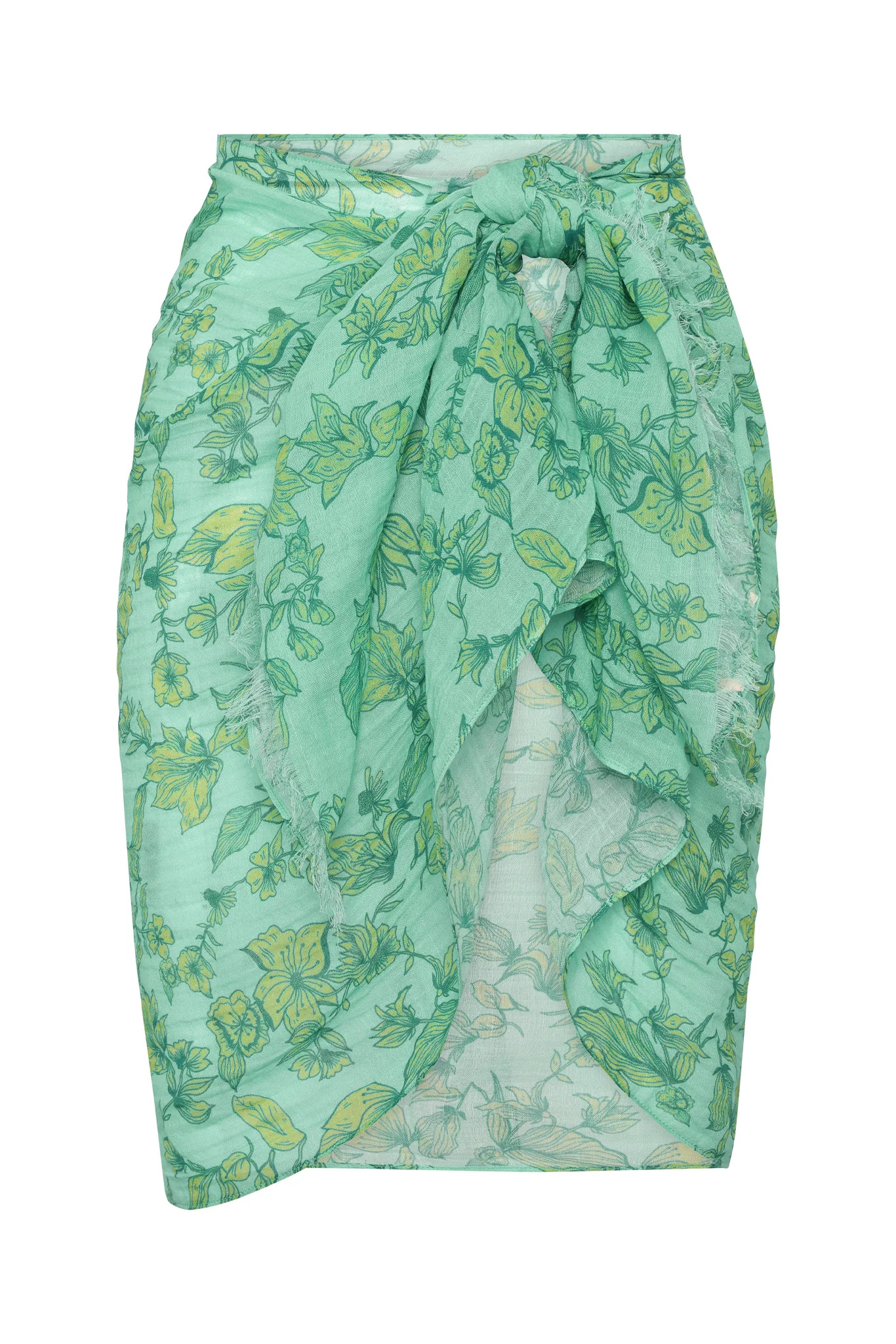 Mykonos Sarong - Lush Floral Crinkle | Monday Swimwear