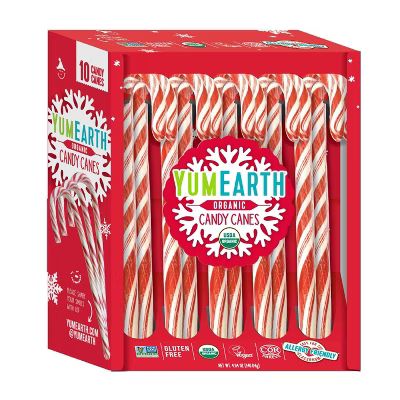 Yum Earth Holiday Candy Canes - 4.94oz/10ct | Target