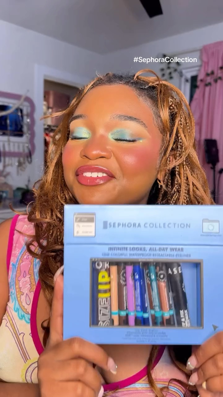 #sephoracollection 12hr waterproof and transfer proof retractable liners from Sephora ✨🧚🏾🐬 @sephora @sephoracollection 

𓂃꙳⋆ The color payoff on brown skin is incredible!!! If you were worried about these worry no more 

🌈 Which color are you excited to try?