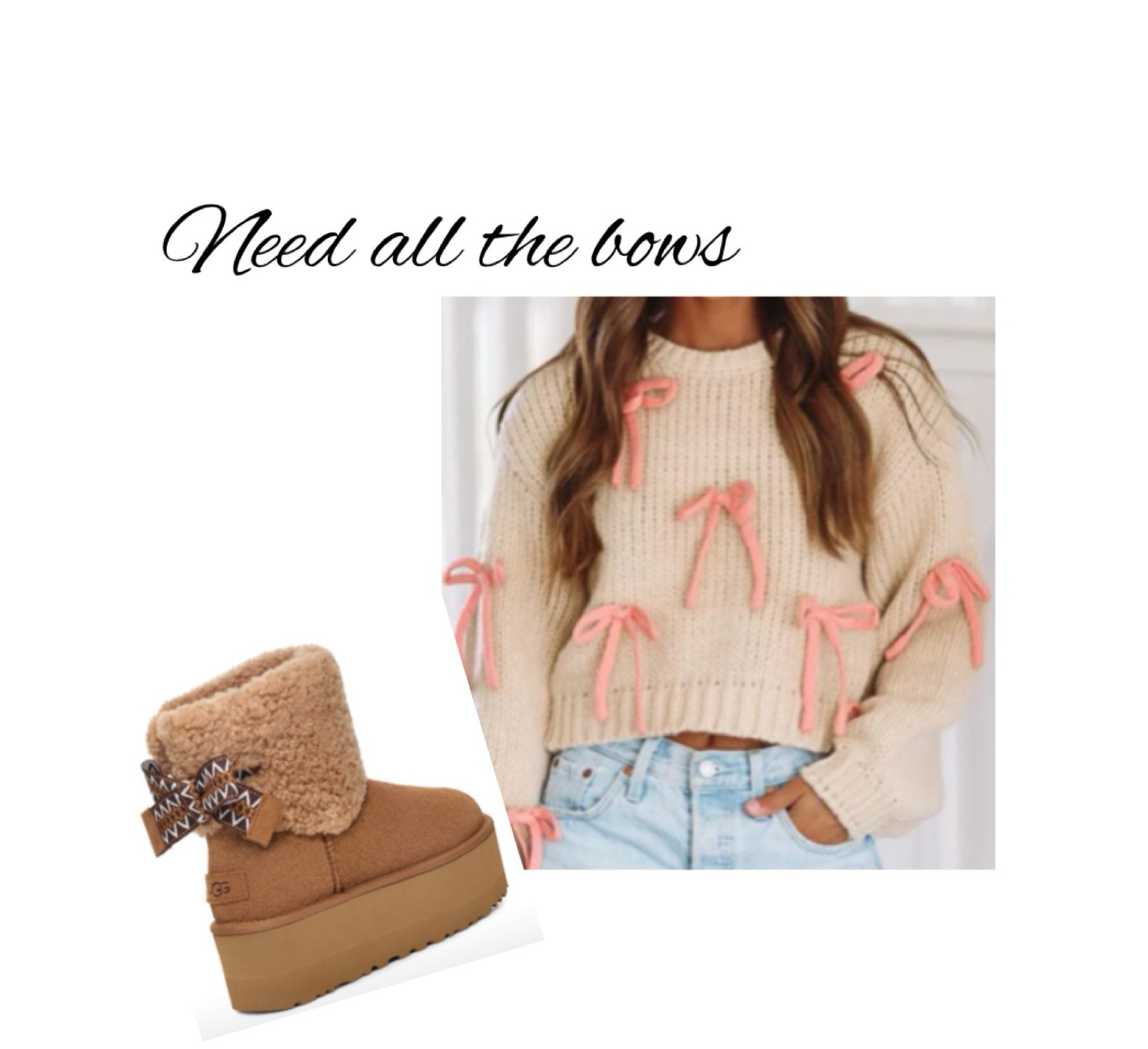 Bow sweater, bow Uggs, Ugg boots , sweater , gift guide , winter outfit , winter boots 

#LTKShoeCrush #LTKGiftGuide