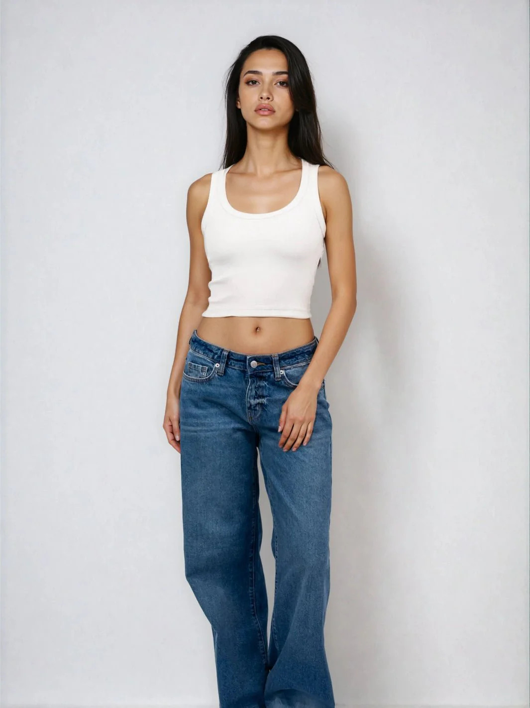 Cropped Classic Ribbed Tank | Public Veil