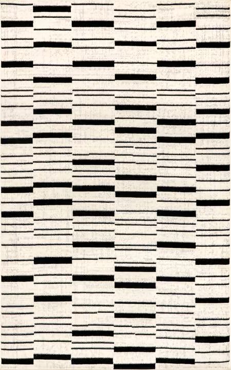 Beige Amora Striped Levels 9' x 12' Area Rug | Rugs USA