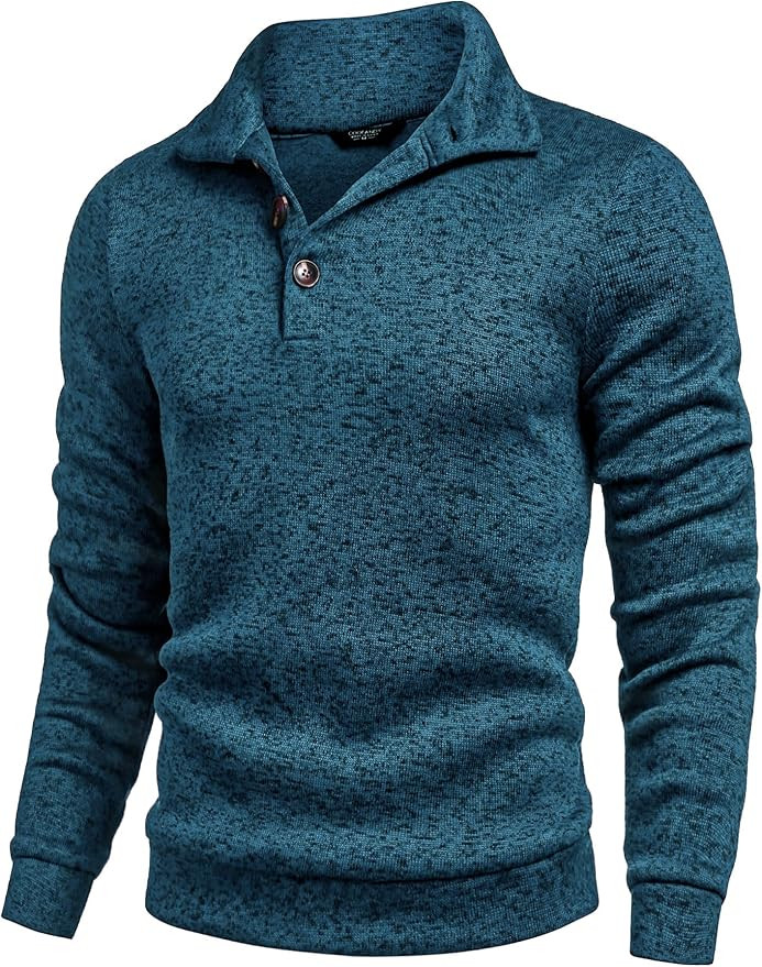 COOFANDY Men's Casual Slim Fit Pullover Sweater Knitted Thermal Sweatshirt | Amazon (US)