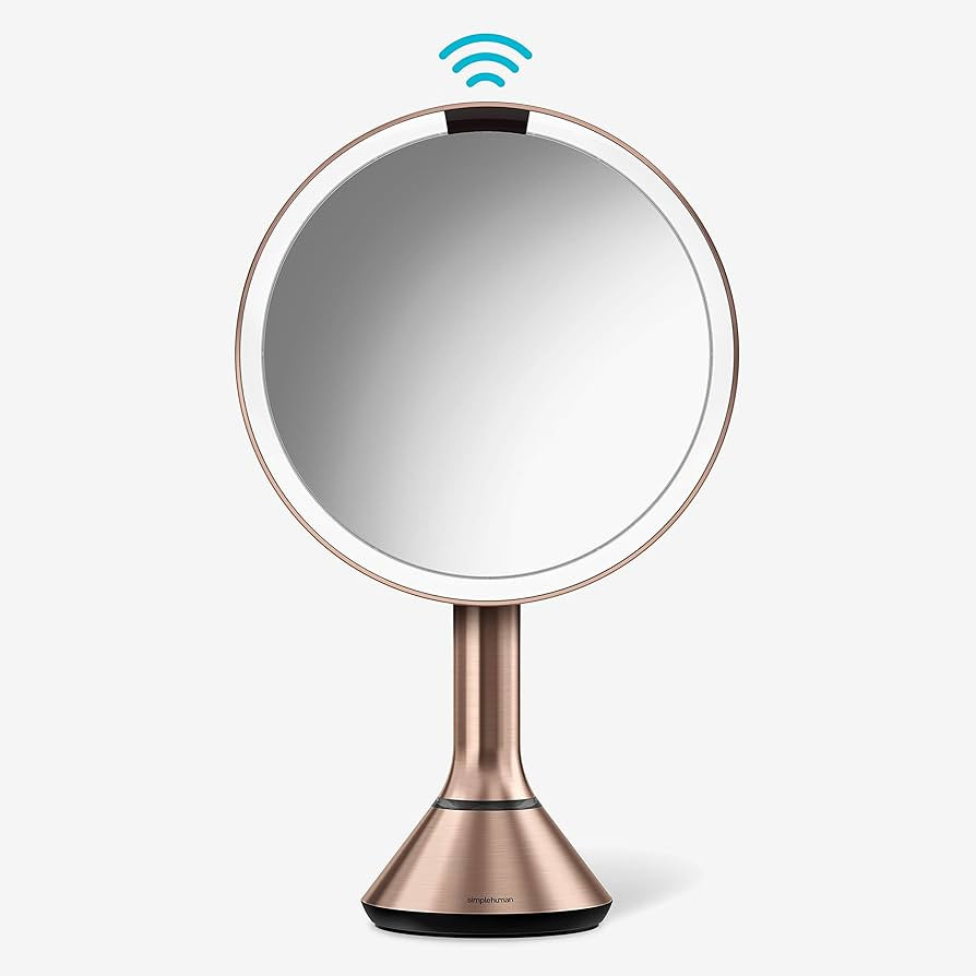 simplehuman Sensor Mirror, Lighted Makeup Mirror with Magnification (5X), 8" Round Magnifying Van... | Amazon (US)