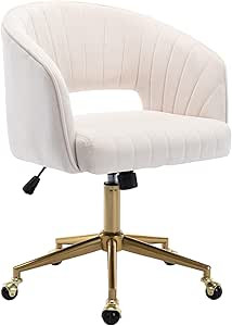 Home Office Chair Swivel Velvet Desk Chair Accent Armchair Upholstered Modern Tufted Chairs with ... | Amazon (CA)