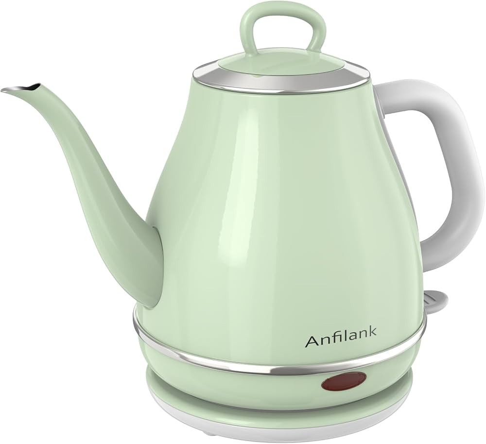 Anfilank Electric Gooseneck Kettle, 1L 1500W Fast Boil, 100% Stainless Steel BPA Free Pour-Over C... | Amazon (CA)