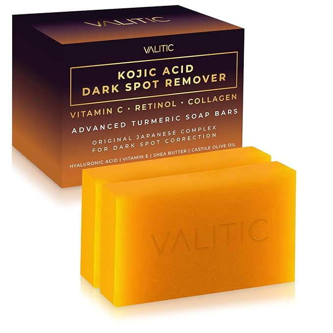 VALITIC Kojic Acid Dark Spot Remover Soap Bars with Vitamin C, Retinol, Collagen, Turmeric - Orig... | Amazon (US)
