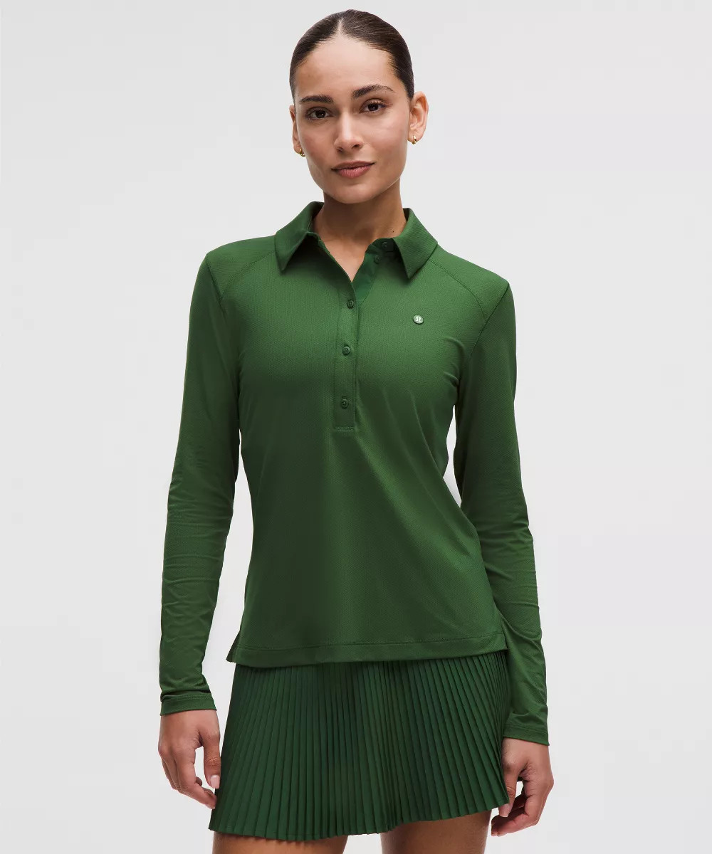 Quick-Dry Long-Sleeve Polo Shirt   Straight Hem | lululemon (AU)