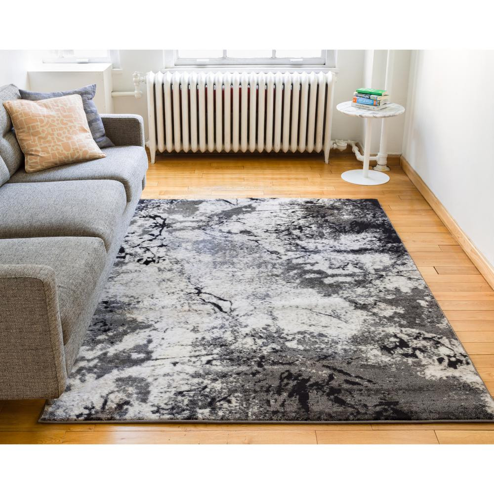 Well Woven Luxbury Supurasshu Grey 8 ft. x 11 ft. Modern Area Rug-LX-67-7 - The Home Depot | The Home Depot