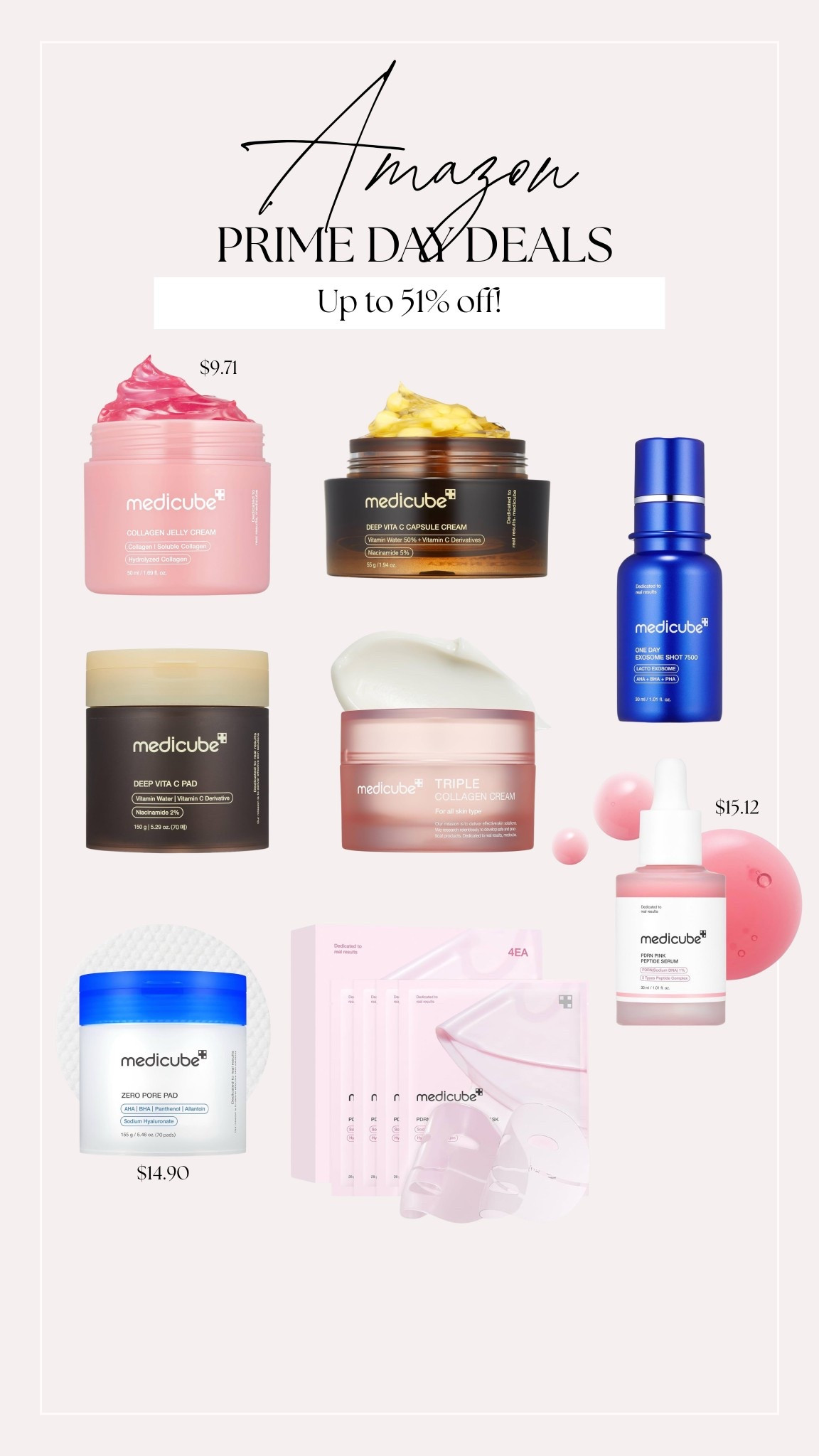 Medicube Favorites are on sale!

#medicube #amazon @amazon #founditonamazon #amazonpartner #amazonbeauty

#LTKBeauty #LTKOver40 #LTKSaleAlert