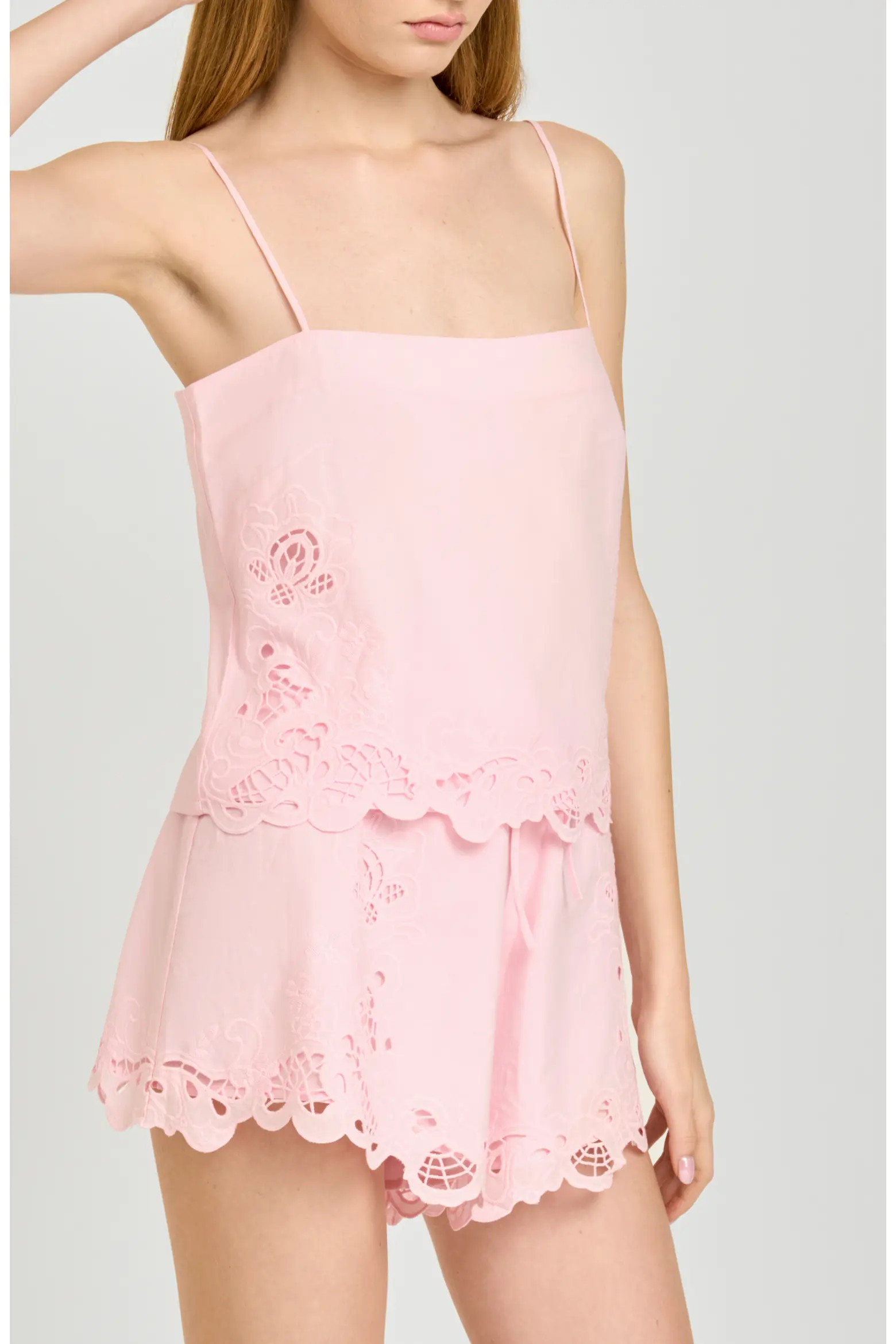 x Hannah Lovey Porter Lola Embroidered Detail Cotton Camisole (Nordstrom Exclusive) (Women) | Nor... | Nordstrom