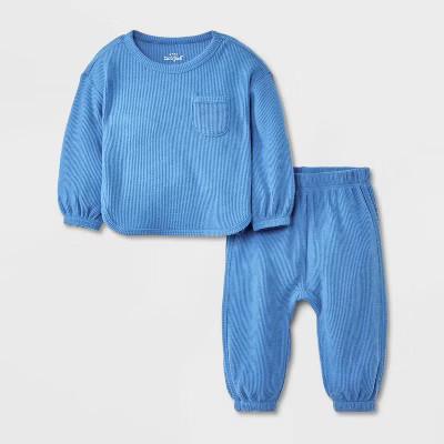 Baby Boys' 2pc Cozy Thermal Sweatshirt & Jogger Pants Set - Cat & Jack™ | Target