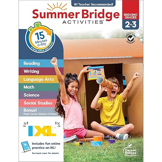 Summer Bridge Activities 2nd Grade Workbook to 3rd Grade Workbooks, Math, Language Arts, Science,... | Amazon (US)