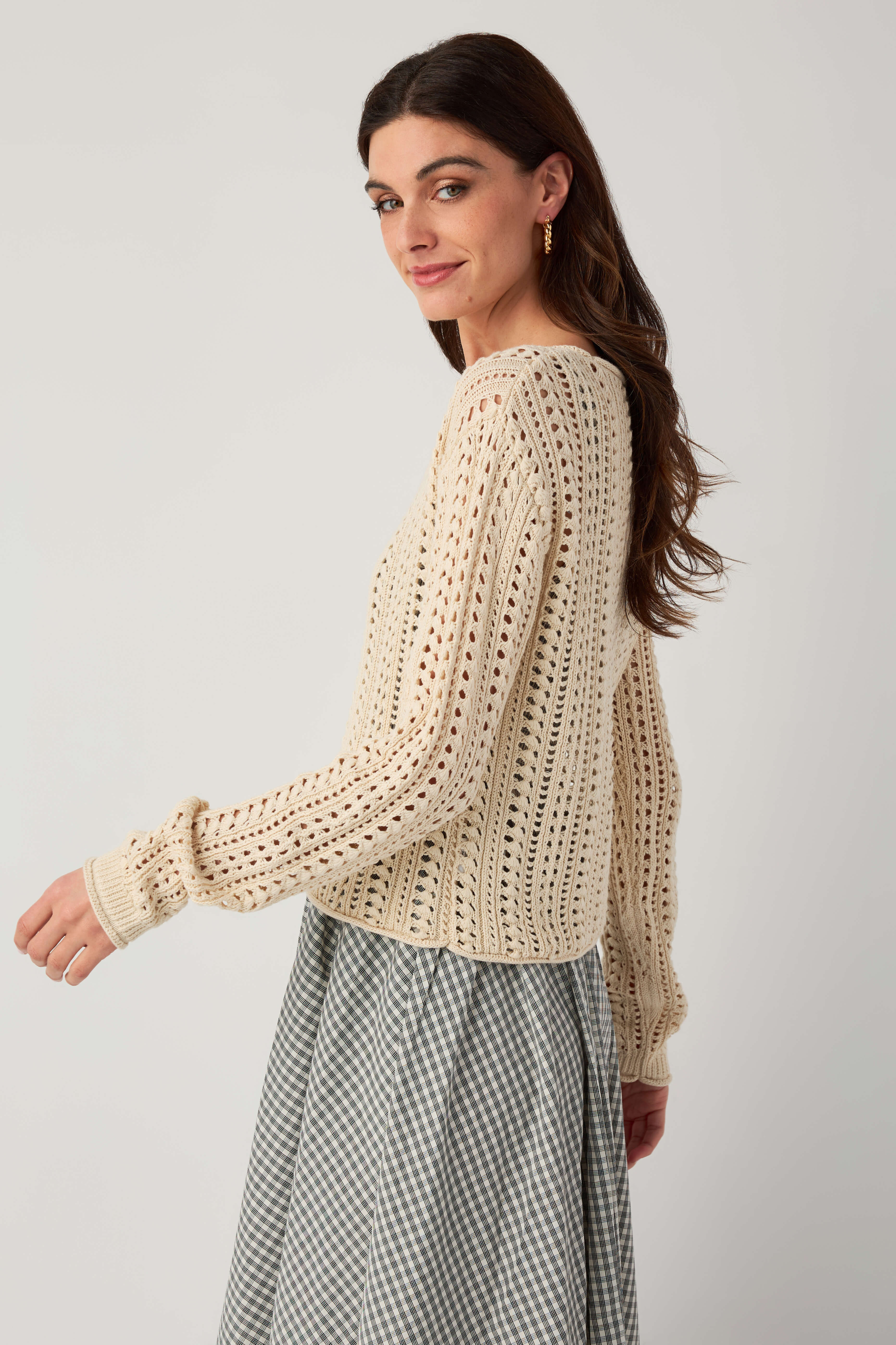 Z Supply Upland Crochet Sweater | Social Threads