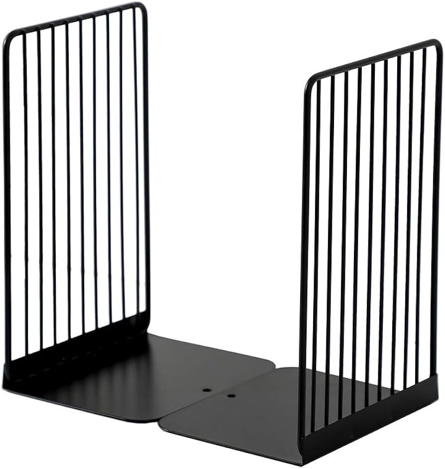 JIARI Book Organizer Bookends Book Ends, Bookends Supports Non Skid Book Stoppers Book Shelf Hold... | Amazon (US)