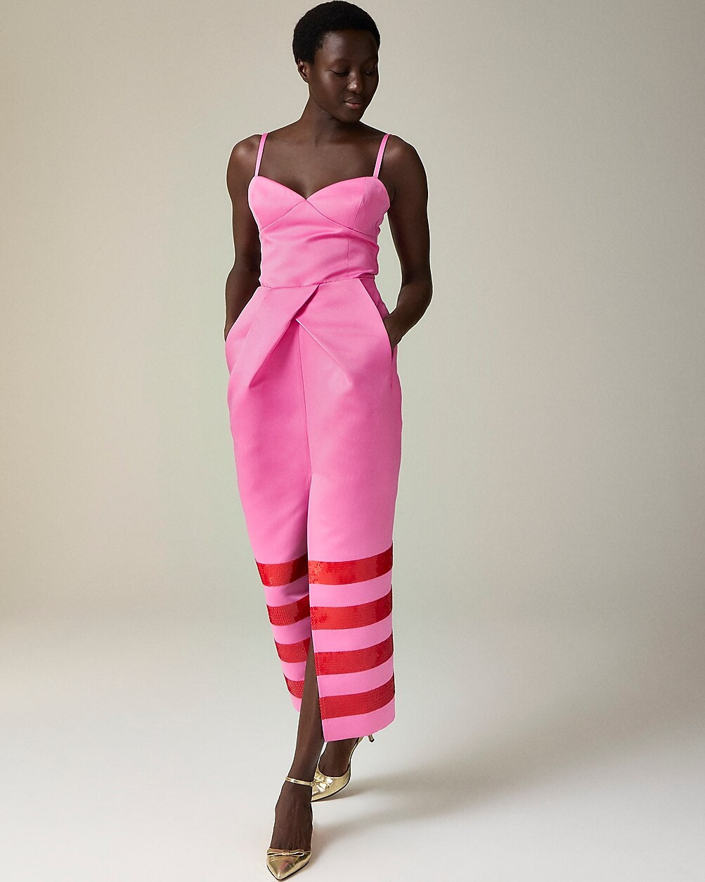 Christopher John Rogers X J.Crew sculpted skirt in duchesse satin | J. Crew US