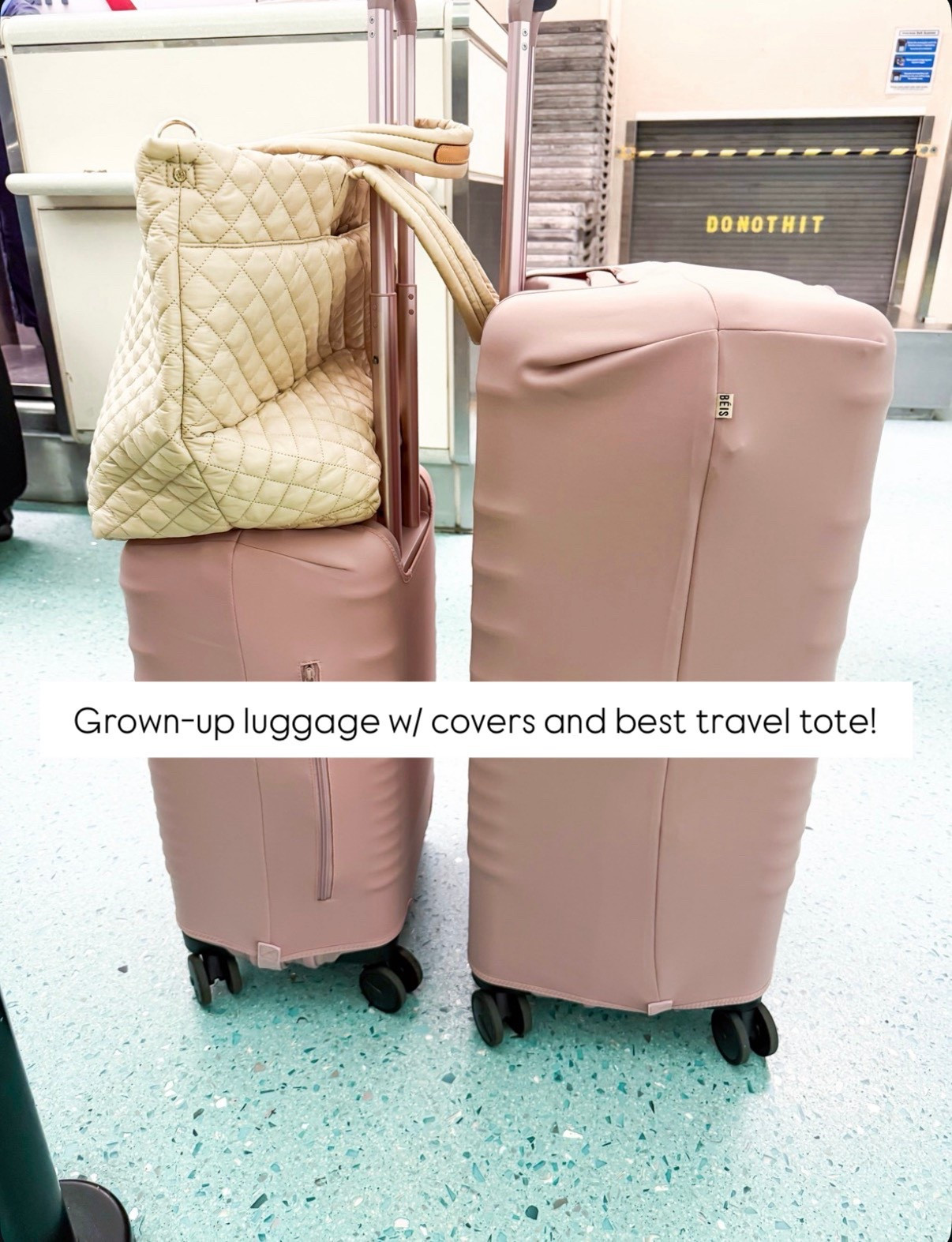 I love my Beis luggage with covers! Also this travel tote has a sleeve for your luggage. My travel essentials. My travel must-haves. 

#LTKootd #LTKTravel #LTKdayinmylife