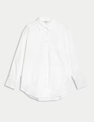 Pure Cotton Oversized Shirt | M&S Collection | M&S | Marks & Spencer IE