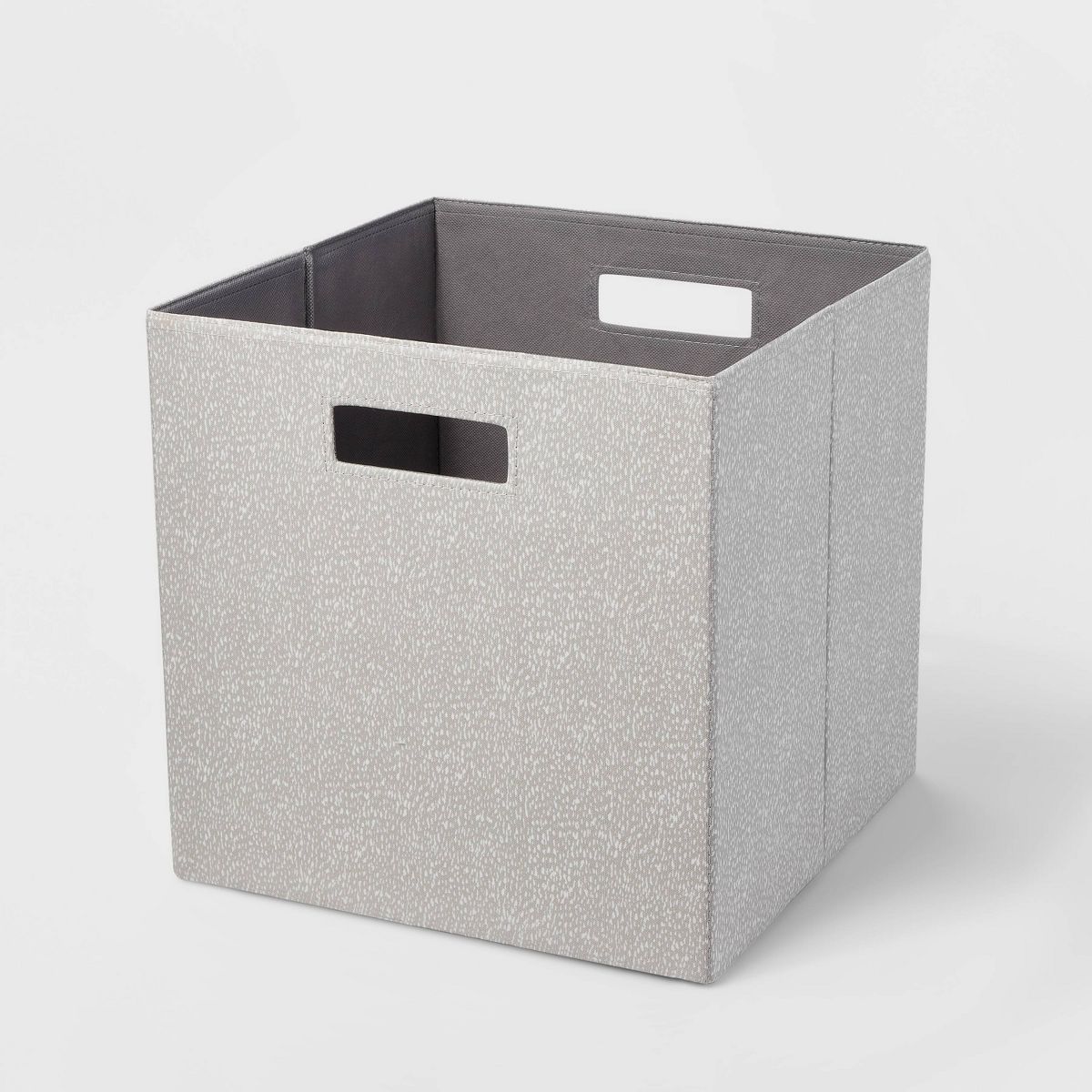 13" x 13" Fabric Bin Gray - Brightroom™: Polyester Cutout Handle, Fits 13 Inch Cube Organizer | Target