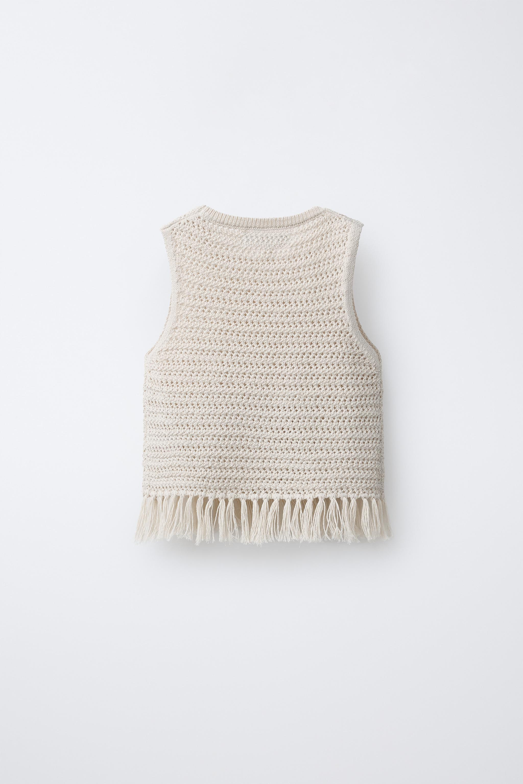 FRINGED KNIT TOP | Zara US