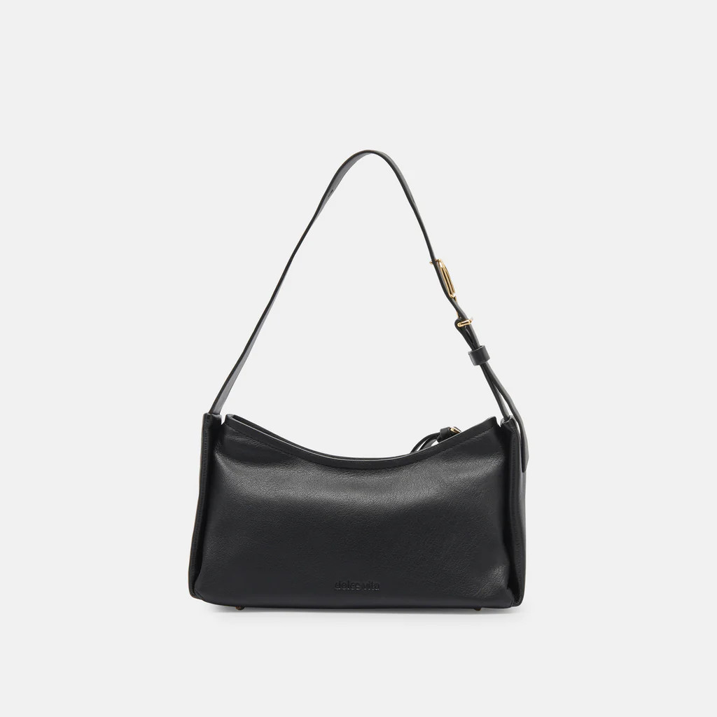 AUDRI SHOULDER BAG BLACK LEATHER | DolceVita.com