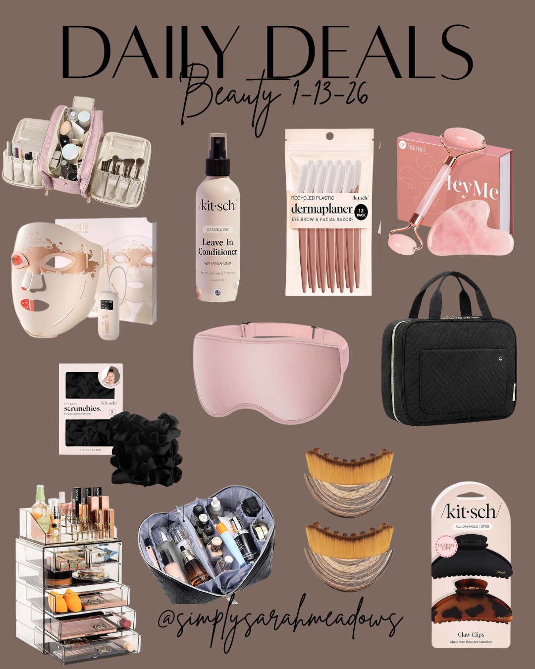 Check out these beauty essentials on sale! From skincare tools to sleep masks, everything you need for a pamper session. Find more deals in my store @simplysarahmeadows #beautysale #amazonfinds 

 #LTKOver40 #LTKSaleAlert #LTKBeauty