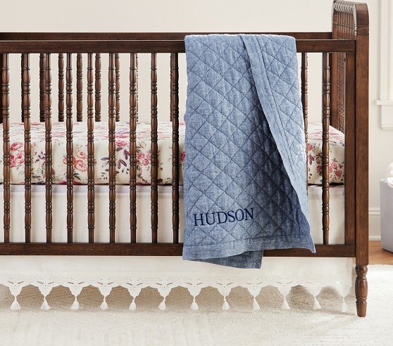 European Linen Baby Quilt | Pottery Barn Kids
