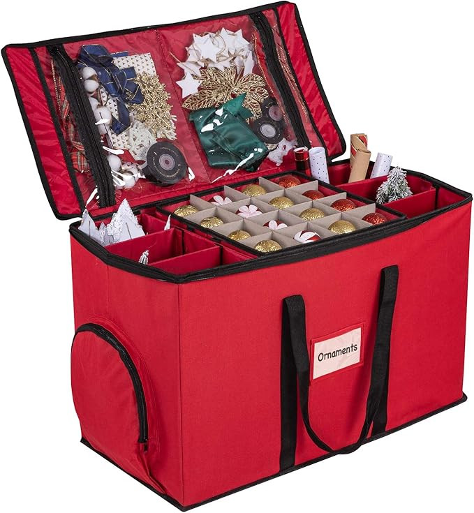 WBHome Christmas Ornament Storage Box Organizer & Figurines Container, 3''& 4'' Compartment Holid... | Amazon (CA)