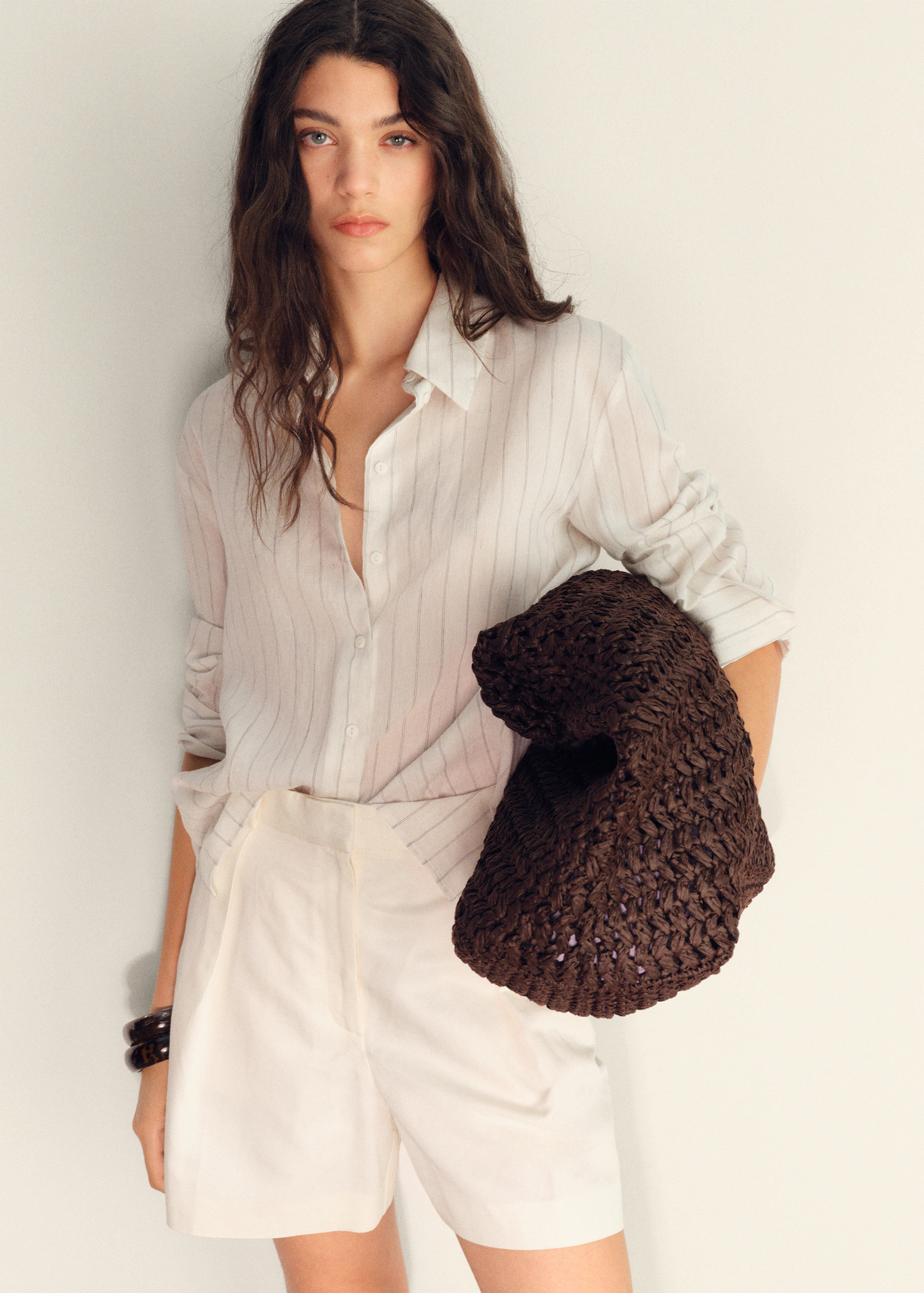 Linen-blend suit bermuda shorts - Women | MANGO USA | Mango (US/MX/AU)