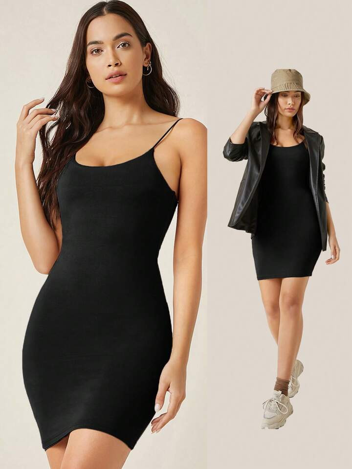 SHEIN PETITE Solid Cami Bodycon Dress100+ sold recentlyGBP£7.49-6% | SHEIN