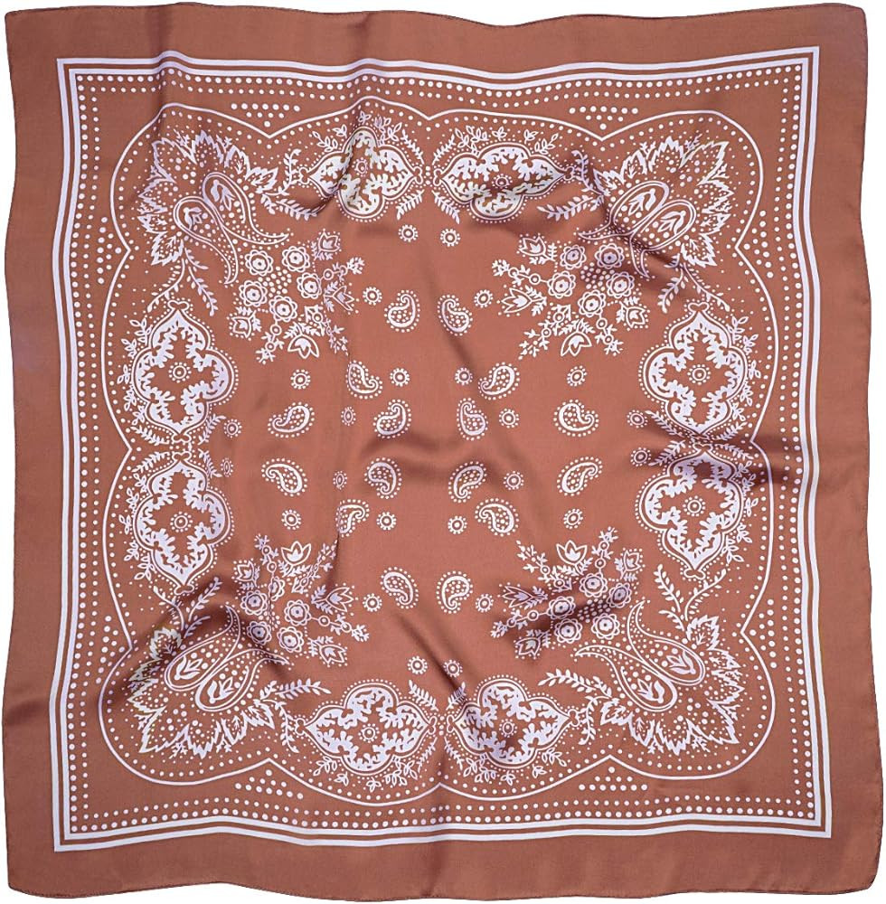 VANLINKER 27.5 Inches Silk Head Scarf for Women Men Vintage Bandanas Satin Hair Scarf Silk Wrap N... | Amazon (US)