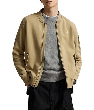 Double-Knit Bomber Jacket | Dillard's