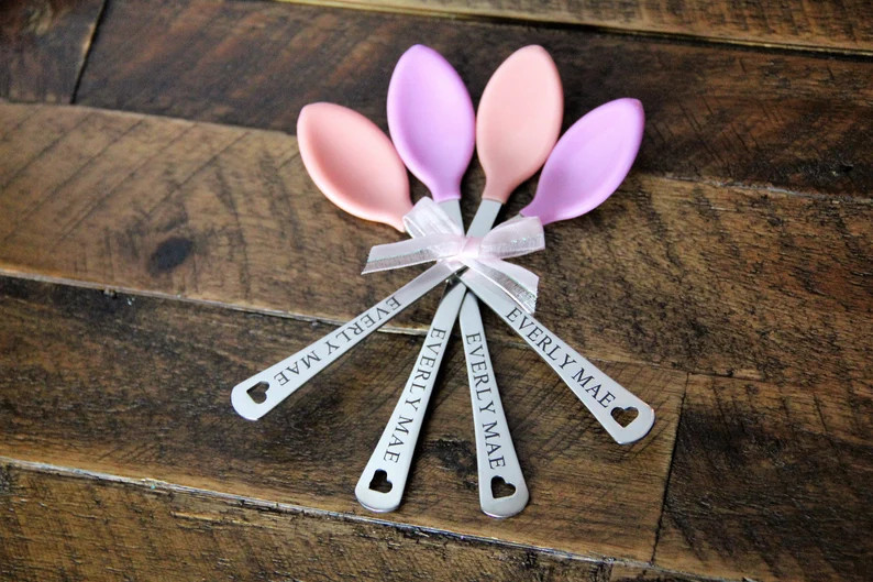 Personalized Baby Girl Spoons Personalized Baby Gifts for Girls Baby Girl Gift Personalized Baby ... | Etsy (US)
