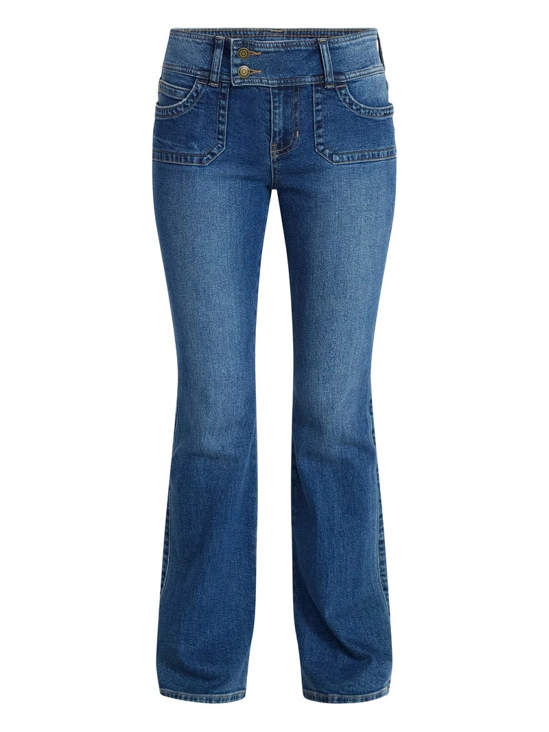 No Boundaries Extend Tab Bootcut Jeans with Porkchop Pockets, 32'' Inseam, Women’s 00-18 | Walmart (US)