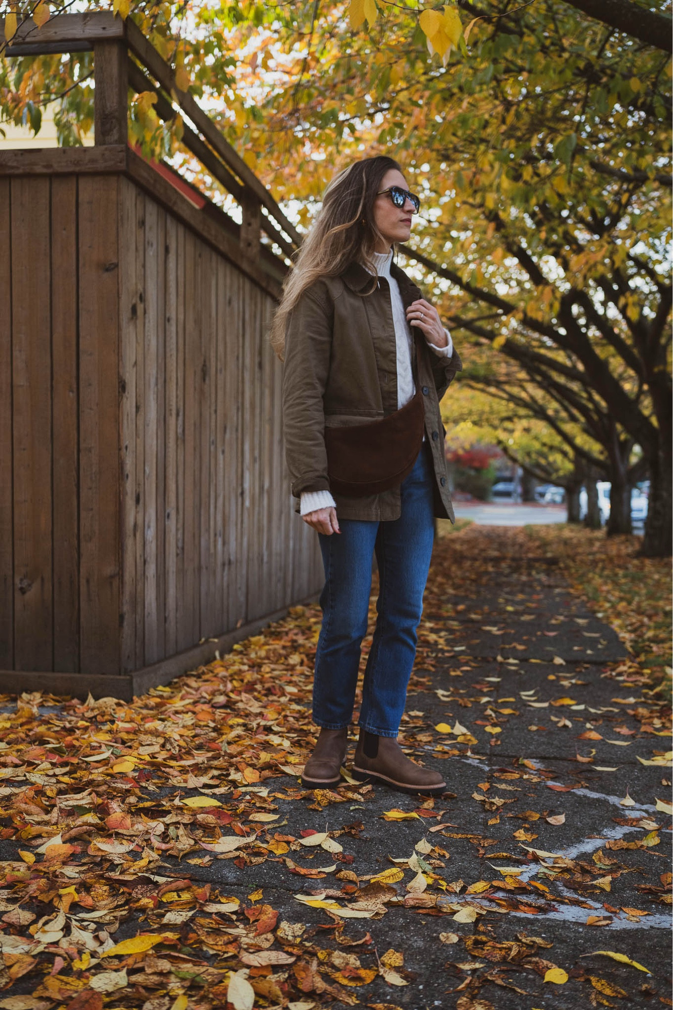Daily Look 11.5.24

Sèzane sweater, XS, TTS. Everlane barn jacket, XS, TTS. Levi’s jeans, 24, I took my smaller size. Nisolo boots (currently 40% off with code SHOES40), I sized up a half size. Quince sunglasses. Madewell purse. Able earrings  

#LTKSaleAlert #LTKStyleTip #LTKOver40
