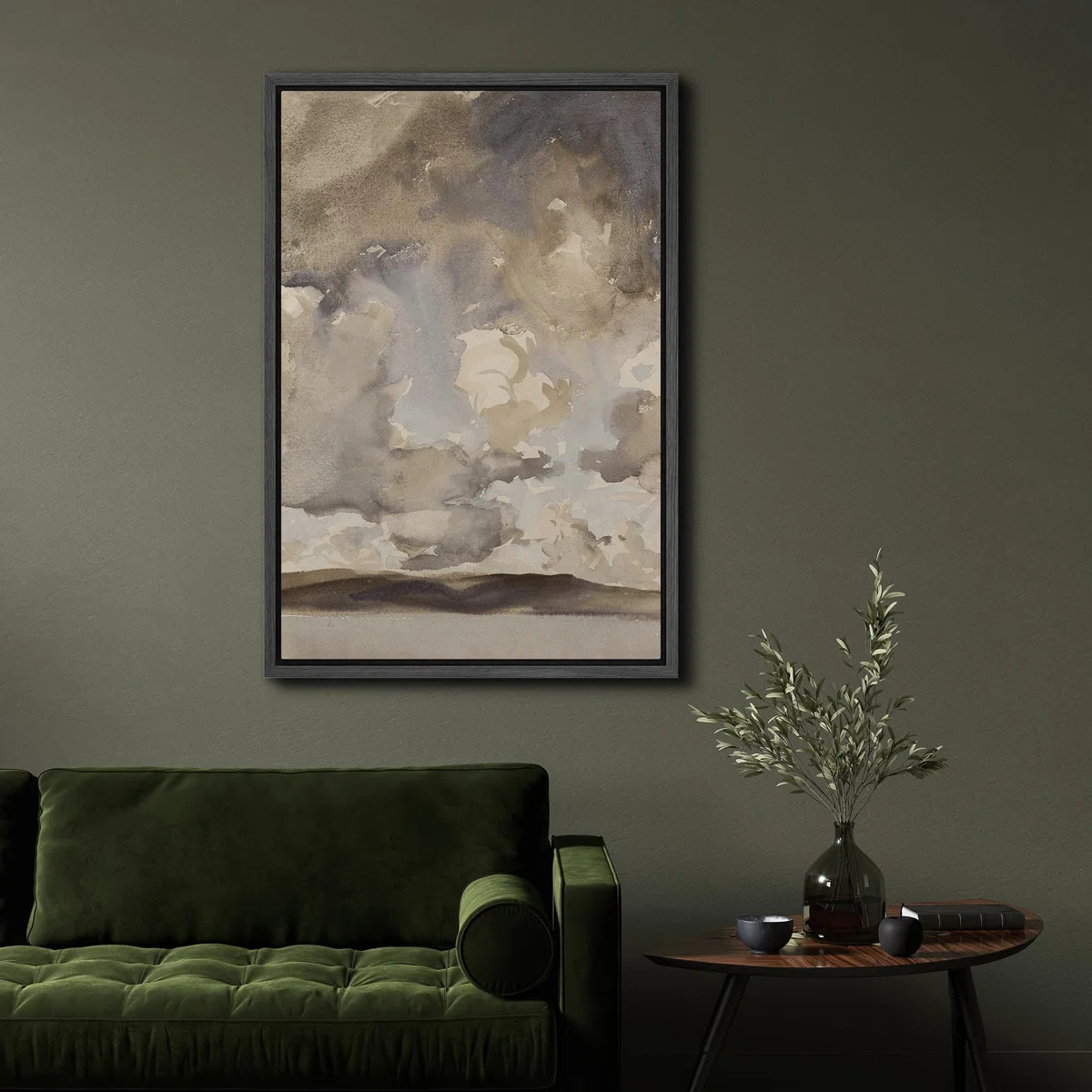 " Moody Skyscape Watercolor Abstract Clouds Illustrations Rustic French Country " | Wayfair North America