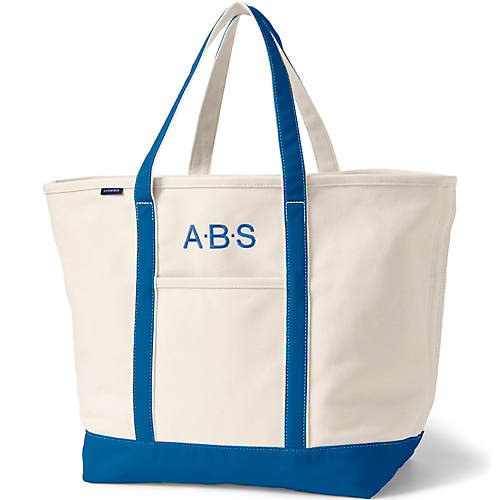 Extra Large Natural Open Top Canvas Tote Bag | Lands' End (US)