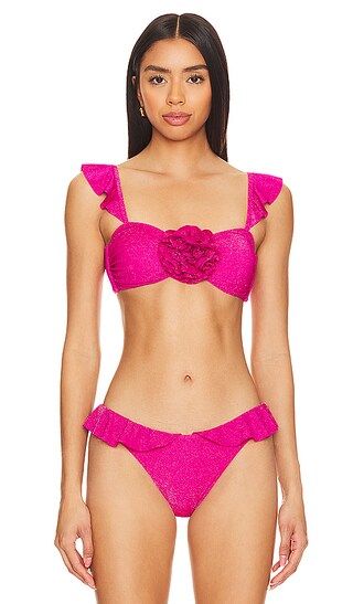 Poppy Bikini Top in Fuchsia Peony | Revolve Clothing (Global)