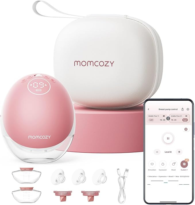 Momcozy Wearable Breast Pump, Hands Free Upgraded Mobile Flow | M9, App Discreet Control with Per... | Amazon (US)