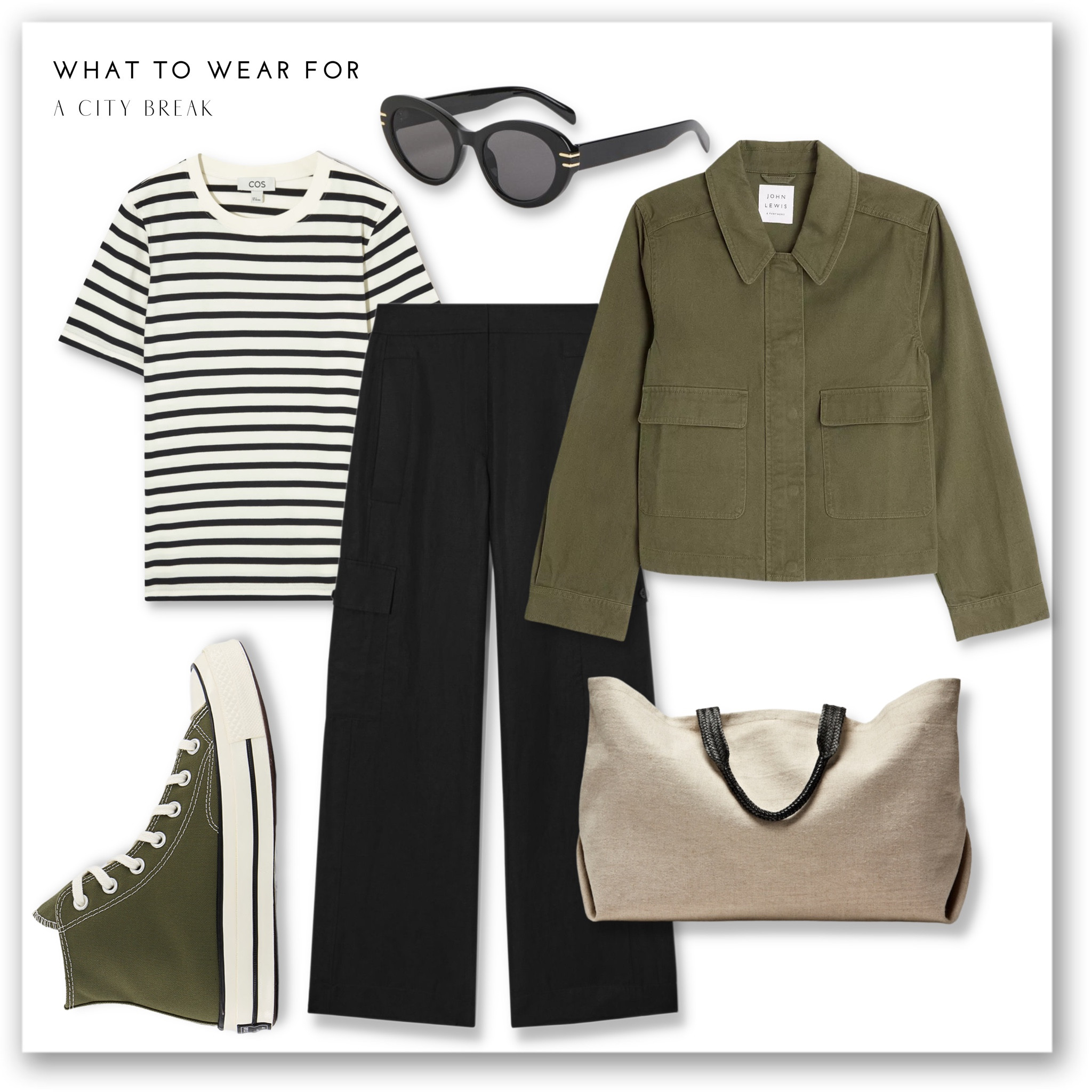Easter weekend outfit ideas 💡 

Stripe T-shirt, cargo trousers, khaki cropped jacket, Chuck Taylor converse, tote bag 

#LTKSeasonal #LTKeurope #LTKstyletip